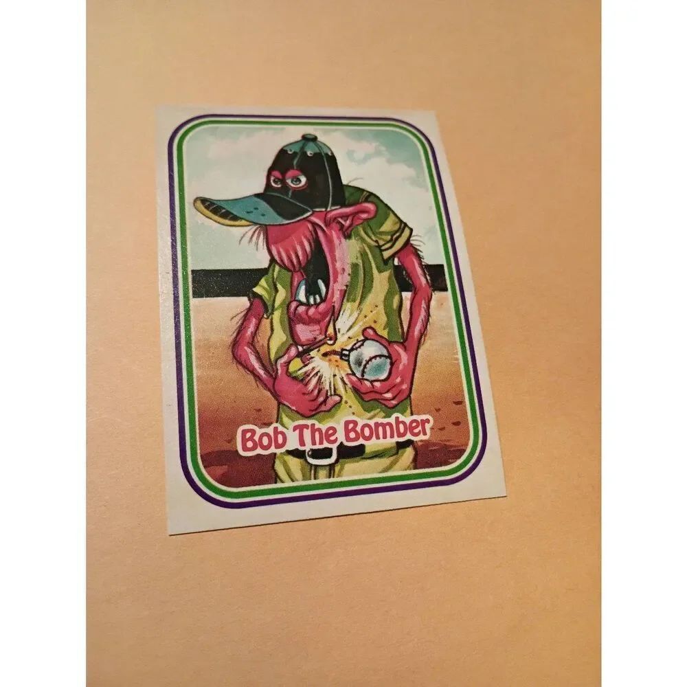 1988 Leaf Awesome All Stars Trading Card 21 Bob the Bomber Baseball Parody
